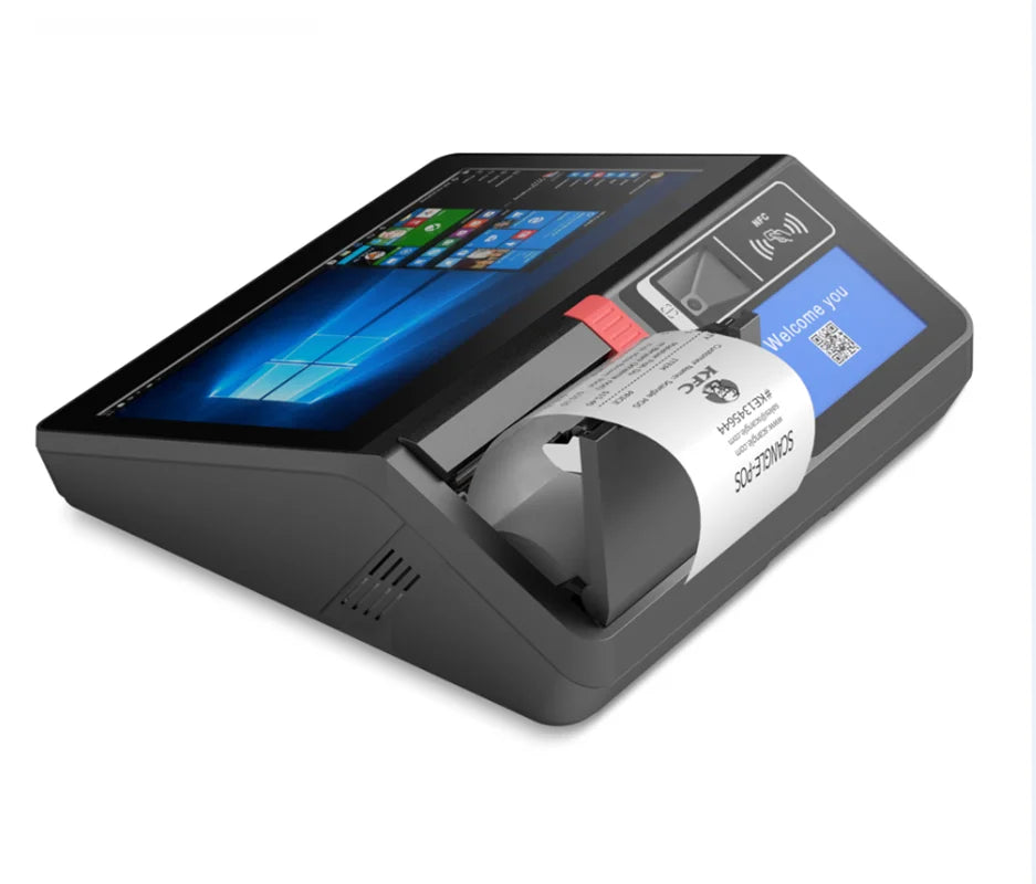 11.6inch Desktop /Wall-mounted Windows & Android Cash Register POS Systems with 80mm Autocutter Thermal Receipt & Label Printer