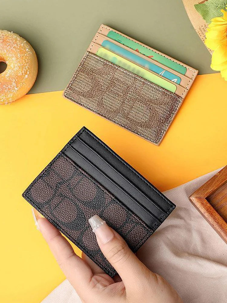 1pc RFID Blocking Card Holder, Slim & Luxury PU for Women, Multi-Slot for Cards & Cash, Compact Wallet, ID Holder, Gift Idea