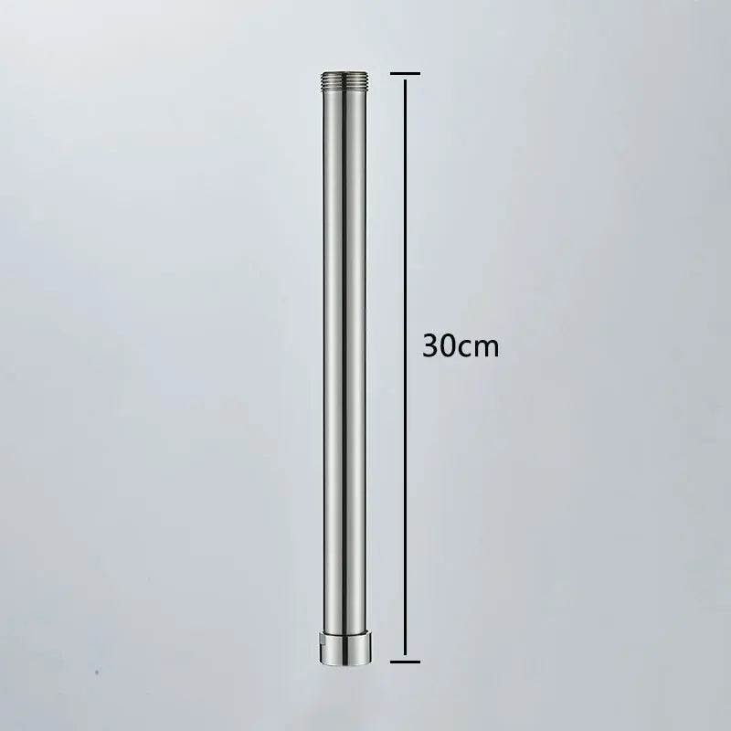 30/40cm Square Round Extension Tube For Bathroom Shower Faucet Black General Interface Extension Tubes Extend Pipe