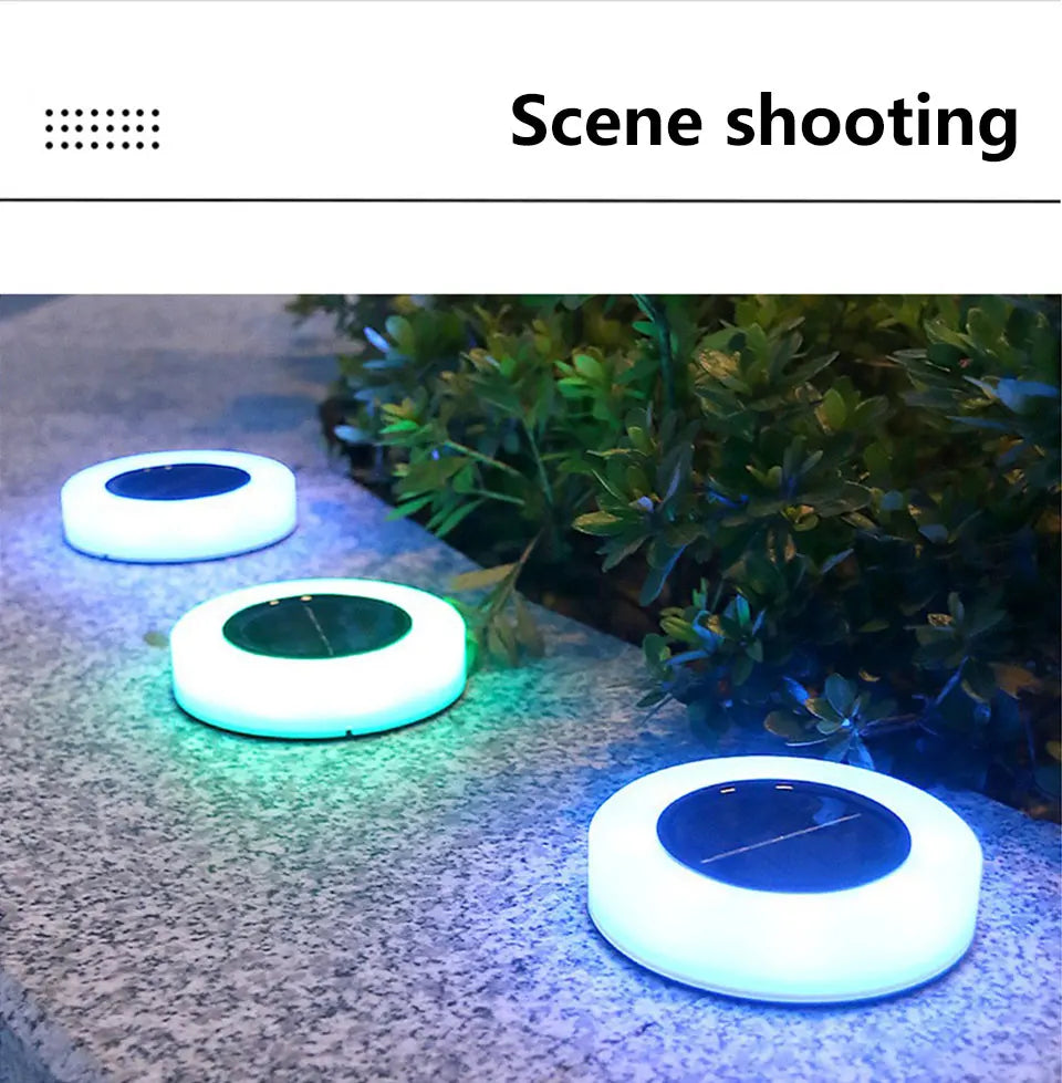 4PCS Solar Fog Geographic Lights Outdoor Lawn Lights Waterproof Lawn Lights Landscape Decorative Garden Stairs Lights