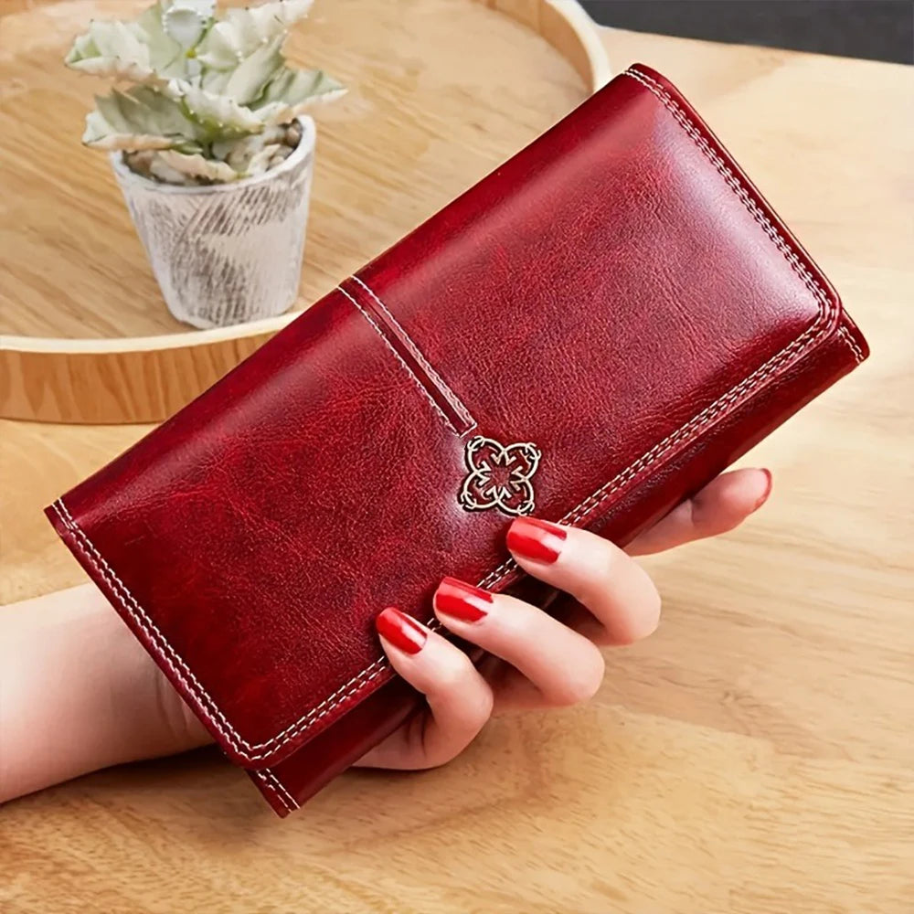 Gothic Moon Black White Cat Leather Wallet Luxury Long Purses for Cards Holder Wallets with Zip Coin Pocket Ladies Handbags