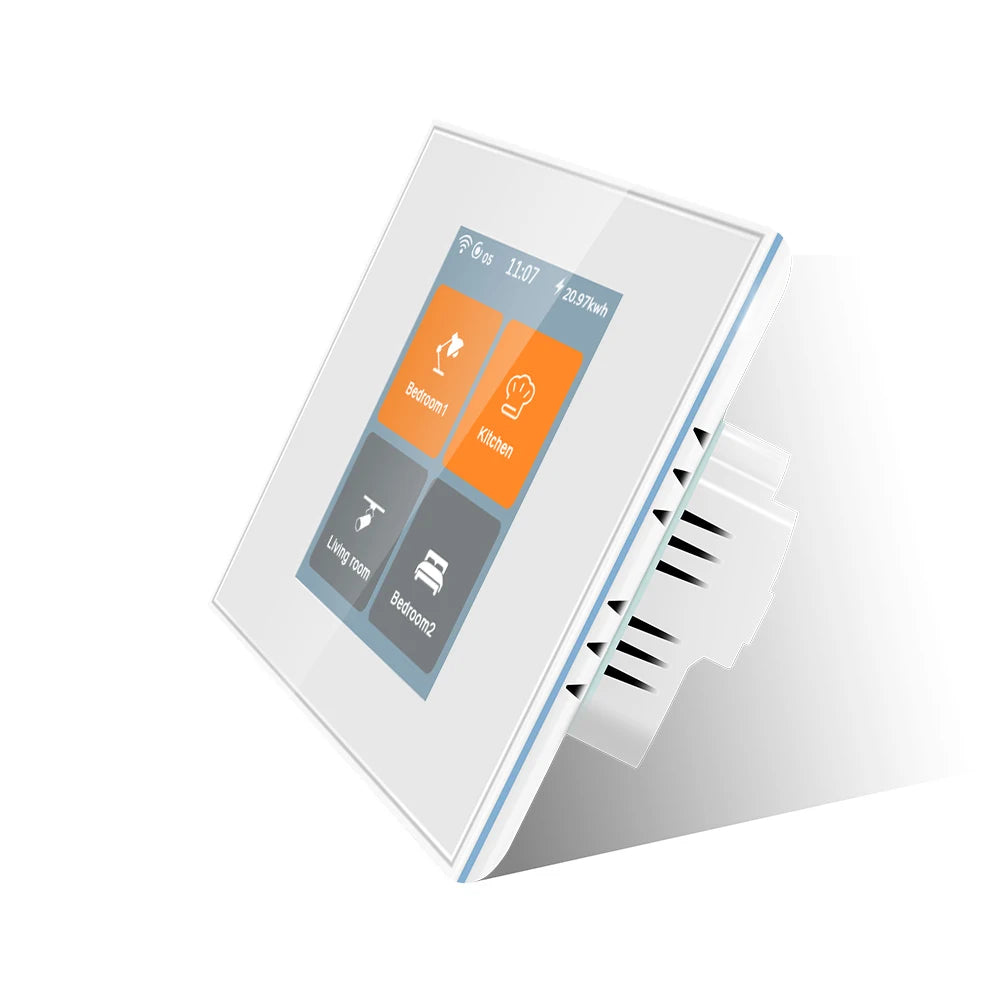 Suitable for supporting voice control LCD touch screen panel intelligent switch 4 Gang Light Lanbon WiFi Mesh Zigbee