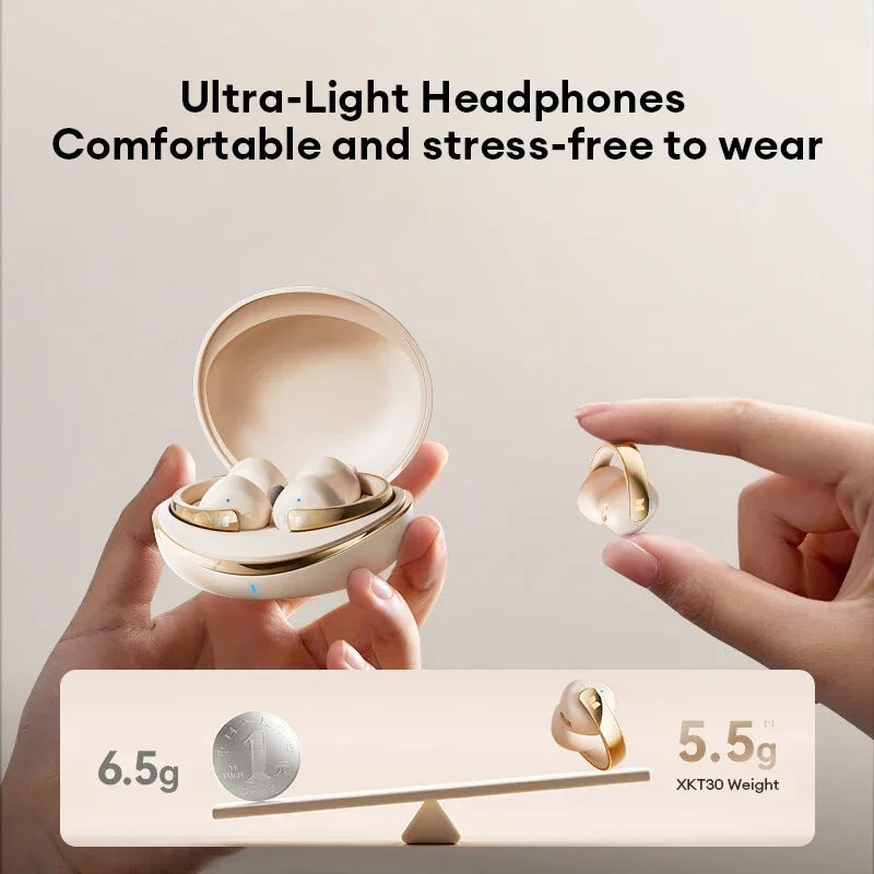 Choice Original Monster XKT30 TWS Wireless Bluetooth 5.4 Ear Clip Touch Earphones Deep Bass Noise Reduction Gaming Headset