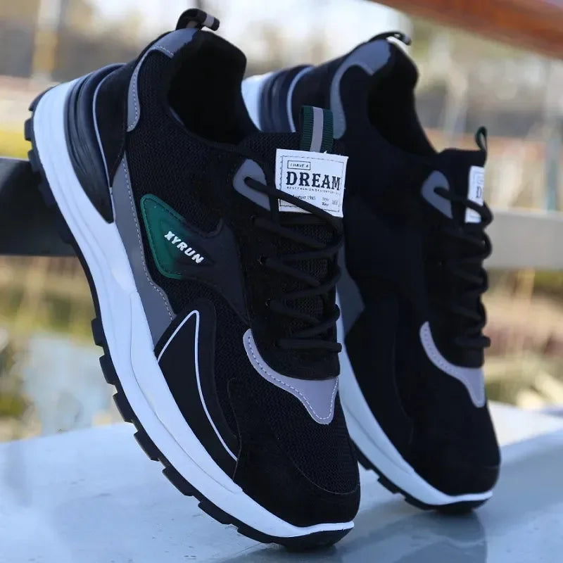 Men Sneakers Brand Breathable Running Shoes Anti-Slip Platform Sport Shoe Male Tenis Masculino Fashion Versatile Mesh