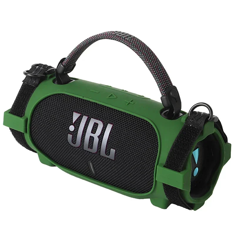 Newest Soft Silicone Case Cover Skin With Strap Carabiner for JBL Charge 6 Portable Waterproof Wireless Bluetooth Speaker