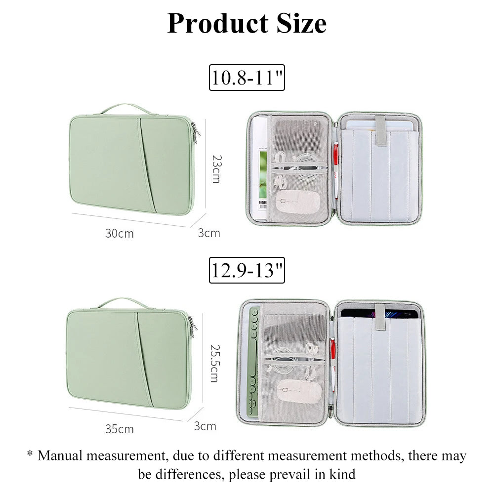 Laptop Bag for 11-13 Inch Protective Tablet Sleeve Case Padded Carrying Case Fit for iPad Macbook Xiaomi ASUS HUAWEI Lenovo