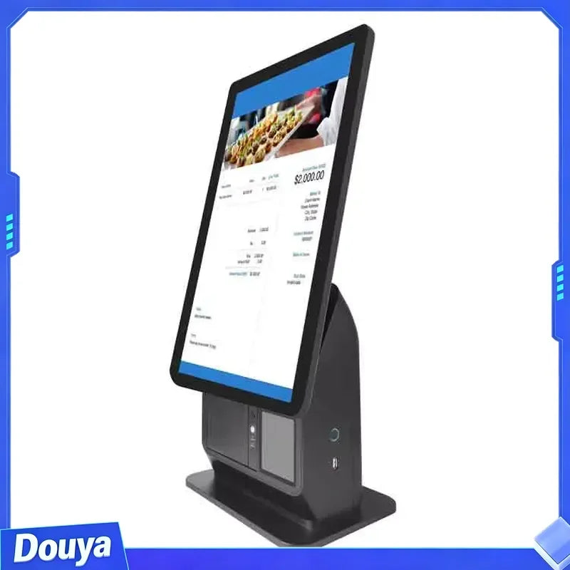 Restaurant Pos System All in One Touch Screen Wall Mounted Self Service Ordering Payment Kiosk