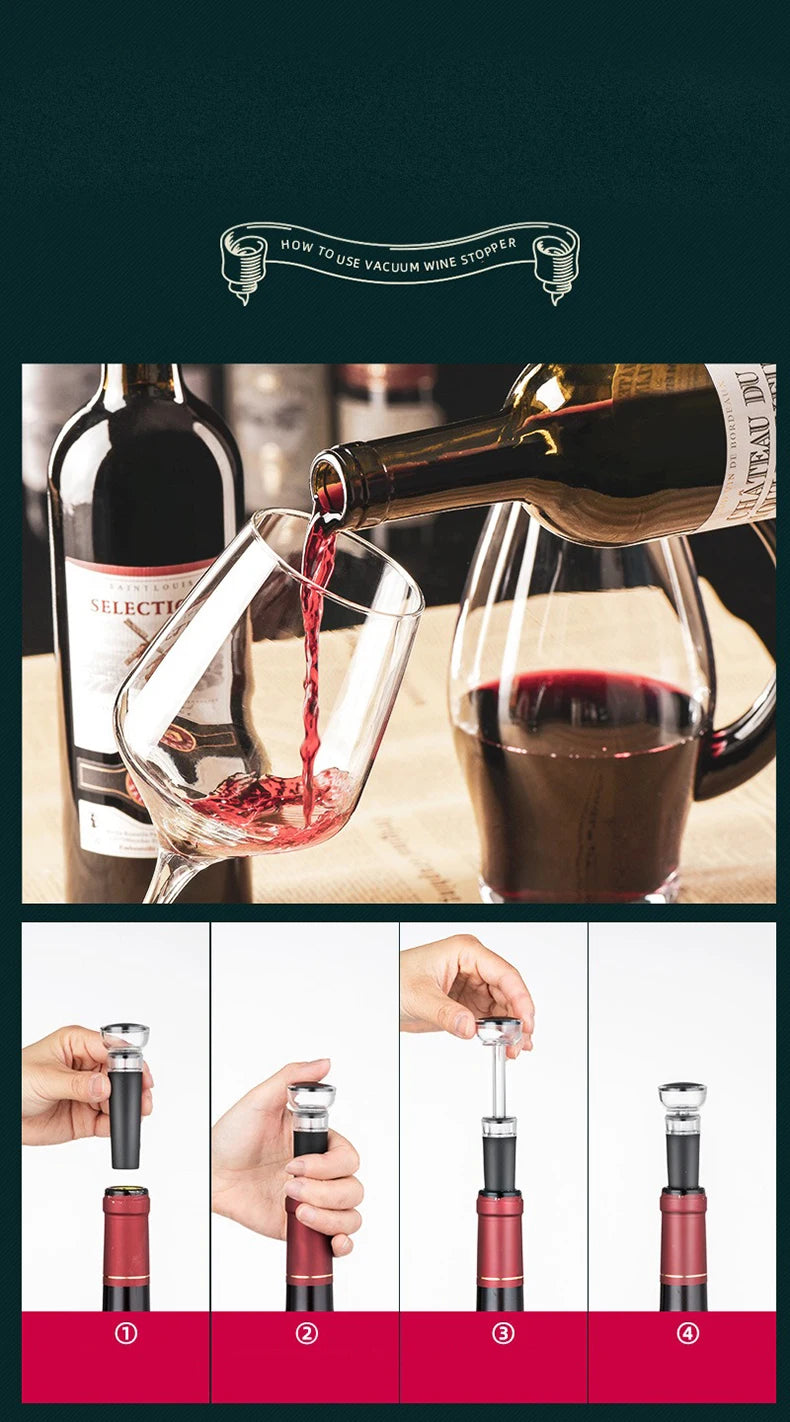 Hand Movement Bottle Opener Classic And Practical Stainless Steel Wine Opener Portable Wine Cork Remover Kitchen Gadgets