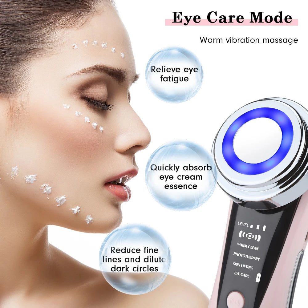 Democe Electric Facial Massage Device Color Clean Face Skin Beauty Machine Warm Cleansing Skin Care Tool Facial Massager