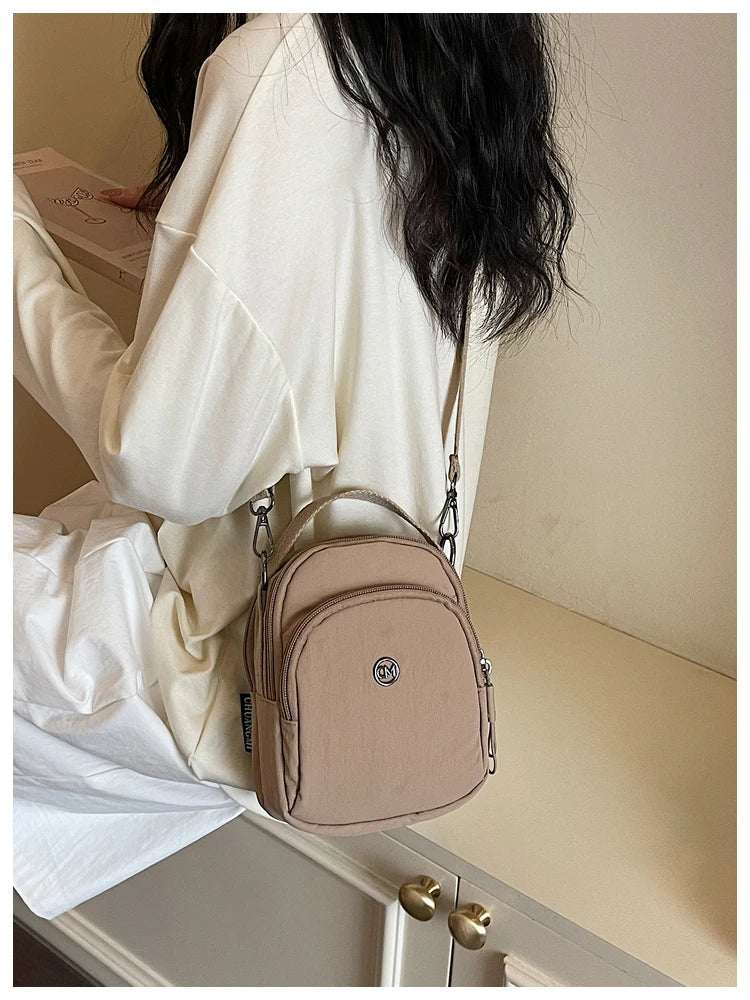 Casual Oxford Fabric Mobile Phone Bag Women's Crossbody Bag Lightweight Trendy Single Shoulder Canvas Bag for Walking