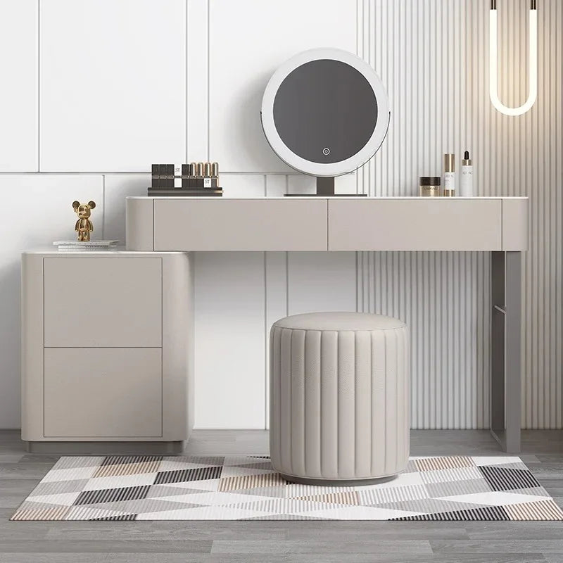 Modern Vanity Table with Mirror & Storage