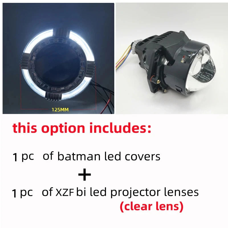 OWN 66W XZF THREE BEAM BI LED PROJECTOR LENS 3" EASY INSTALLTION MOUNTING,  A3 BILED LASER HIGH MAX