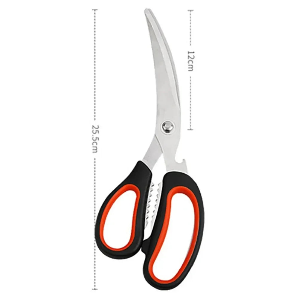 Stainless Steel Scissors Functional Vegetable Food Scissors Kitchen Gadgets Barbecue Kitchen Scissors
