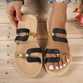 Large Tassel Slippers Women Summer Casual Beach Sandals Round Head Flat Bottom Slippers Comfortable Slip-On Shoes platform Women