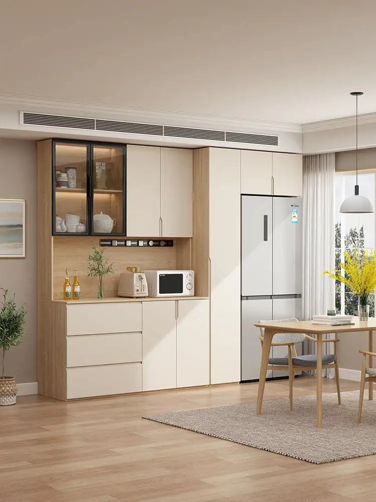 LTT Simple Modern Side Cabinet Embedded Refrigerator Cabinet Kitchen Living Room Locker