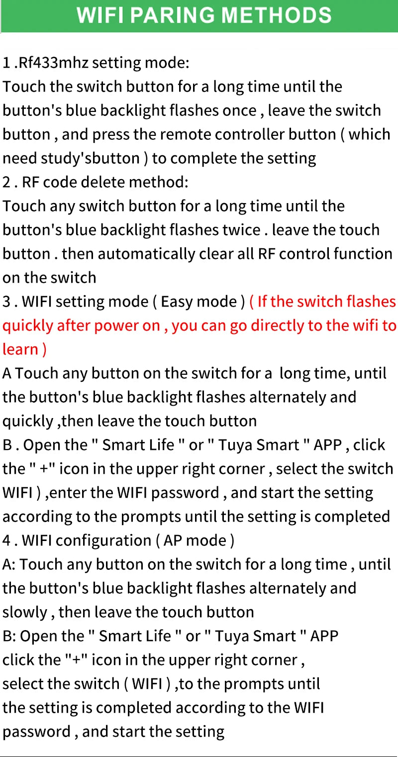 Wifi+Bluetooth Touch Light Switch No Neutral Wire &Neutral Wire US Touch Panel Wall Switches Works with Tuya Smart Life App