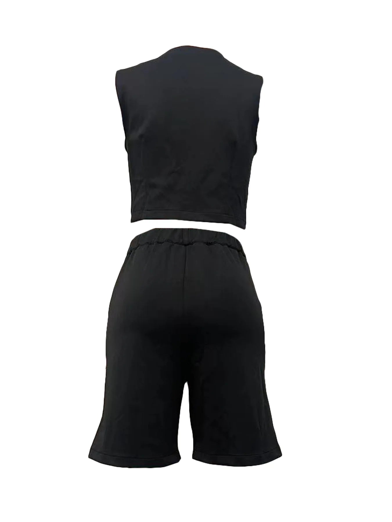 Shorts Pant Set Women Two Piece Sets V Neck Sleeveless Vests Tops Short Pants High Waist Y2k Streetwear Casual Solid 2026