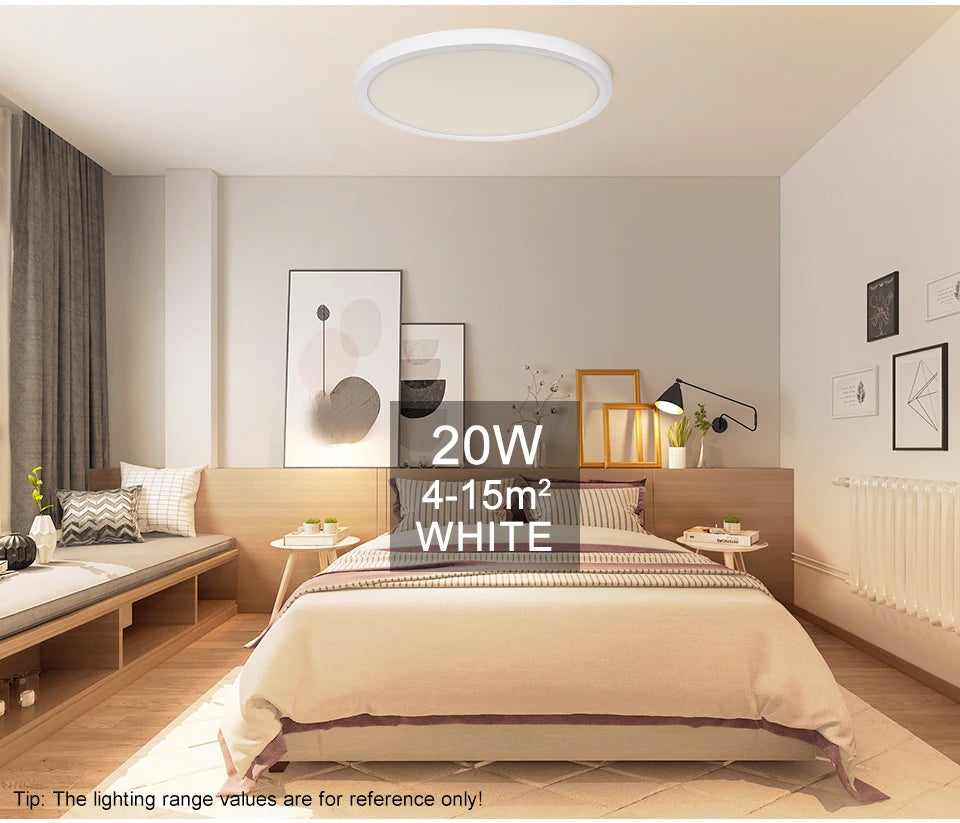 Led Ceiling Lights Large 20Inch Ultra-thin Remote Control APP Dimmable Smart Modern Lamp For Living Room Bedroom Home Decoration