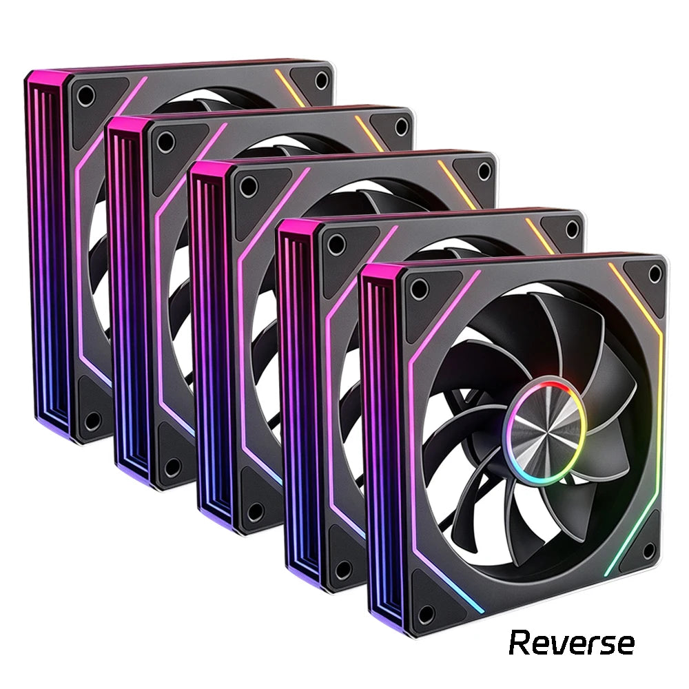 Veebyte PRISM 8 PRO PC Fan 120mm ARGB 4PIN 5V-3PIN PWM Quiet Cooling Fan 12V Large Air Volume Computer Fan 45.2CFM/800-1600RPM