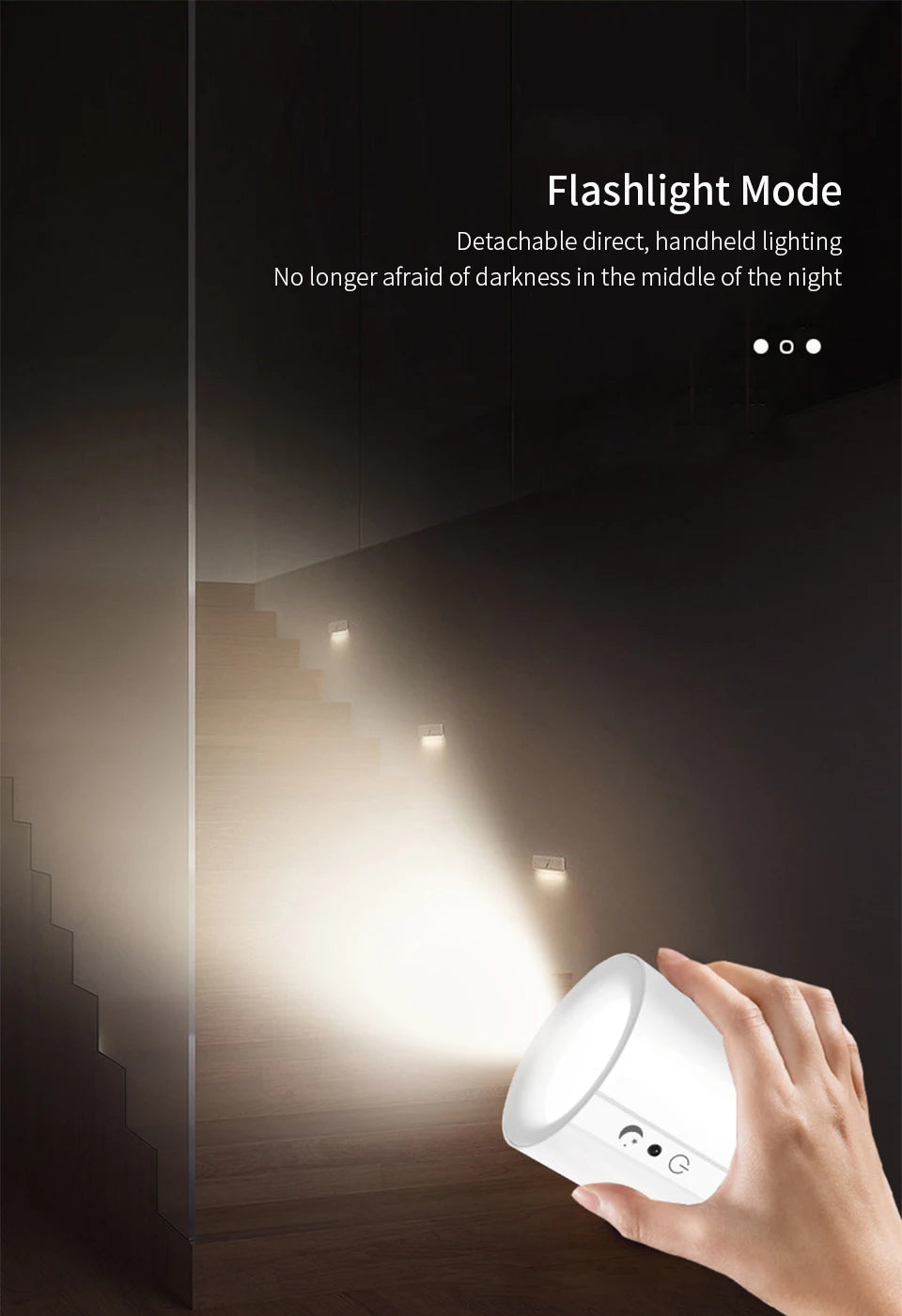 LED Mini Magnetic Wall Light Simple Black/White Dual Head Lighting Remote Control Bedroom Ambient Light Emergency Lighting