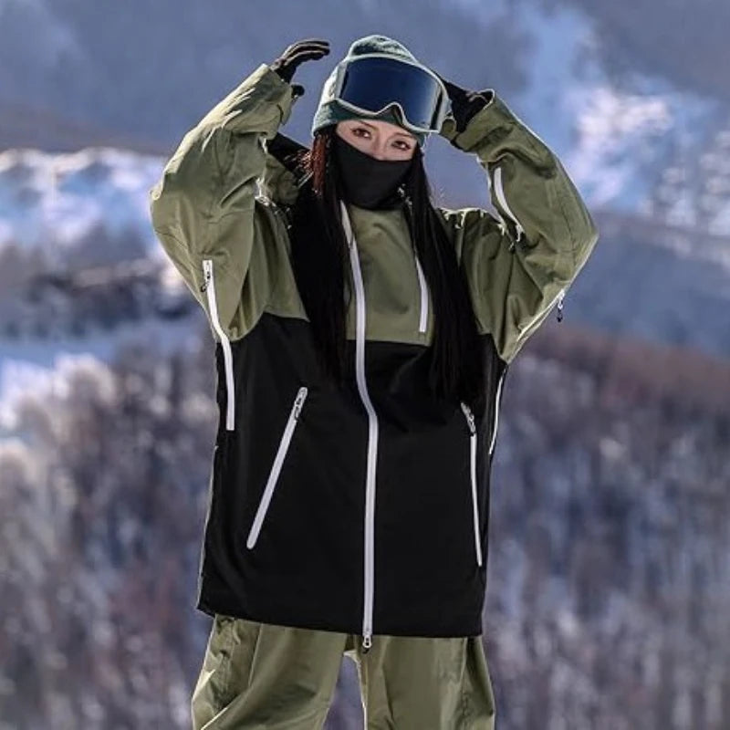 2026 Mens Snowboard Jacket Ski Coat Women Waterproof Insulated Baggy Snowboard Coats Winter Hooded Mountain Hiking Warm Outdoor