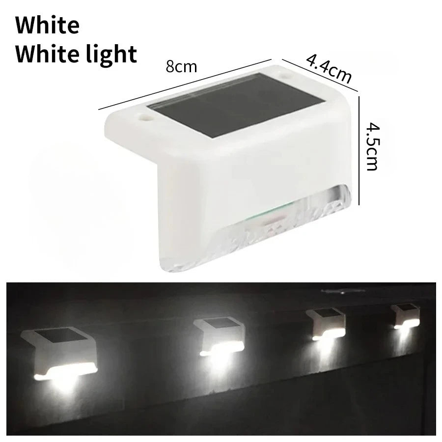 Outdoor Solar Stair Lights LED Waterproof for Garden Yard Railing Fence Lights Enhances Night Safety and Atmosphere