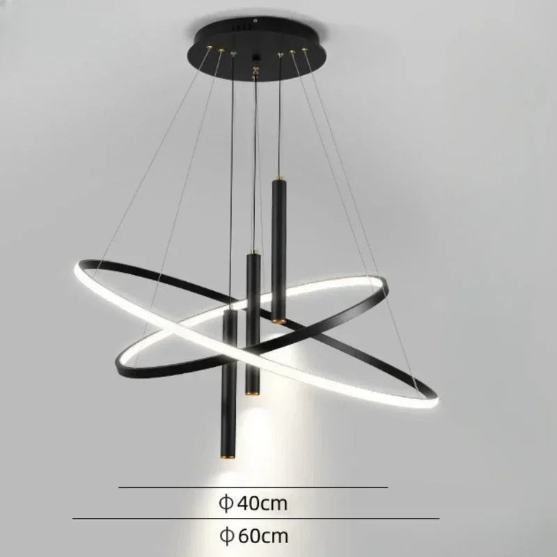 Modern Led Lights Dining Room Decor Chandeliers Simple Ring Living Bedroom Lights Home Indoor Lighting Decorative Pendant Lamps