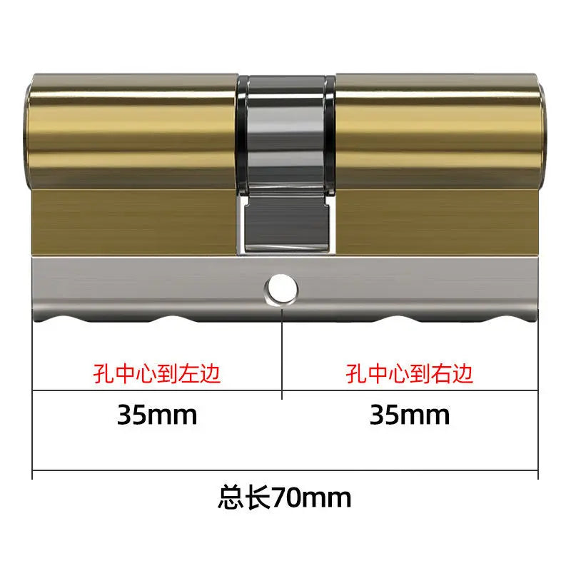 High Quality European Standard Cylinder Super C-level Anti-theft Door All Copper Lock Core, Household All Metal 8pcs Master Keys