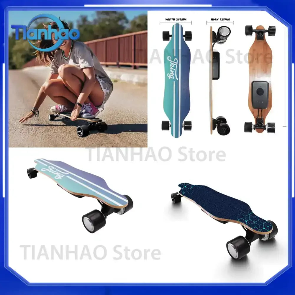 Electric Longboard for Adults High Speed Affordable Aluminum Deck with 90mm Polyurethane Wheels Customizable Colors for Boys