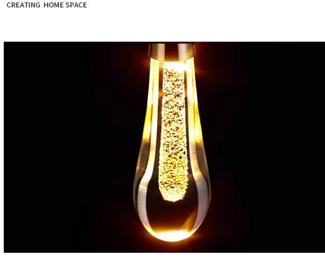 LED Pendant Lights Indoor Lighting Hanging Lamp Water Drop Bubble Crystall Bedroom Dining Room Decoration Pendente iluminação