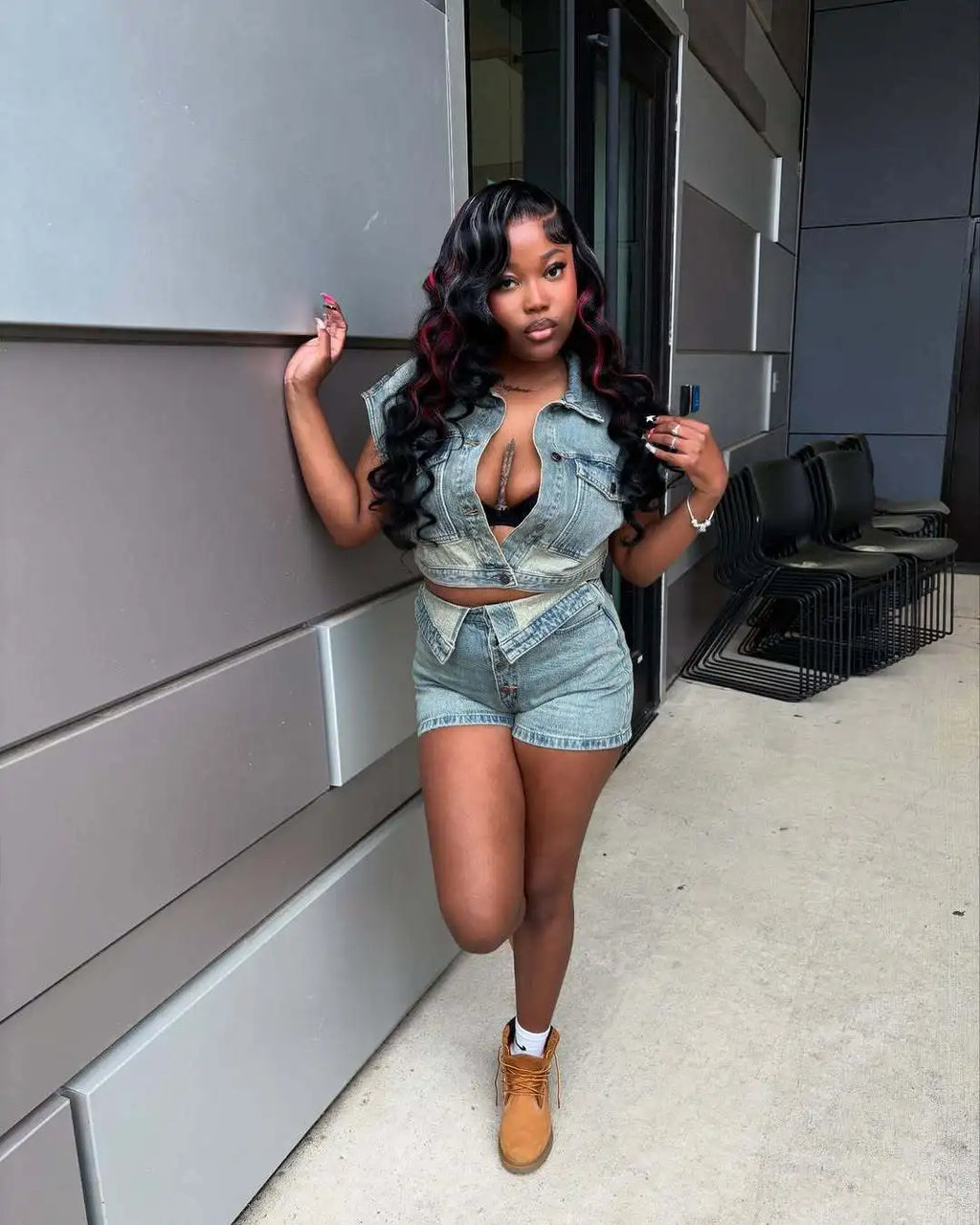 Shorts Sets Women Denim 2 Piece Suit Top Jeans Ensemble Summer 2025 Single Breasted Turn Down Collar Short Pants Vintage Outfits