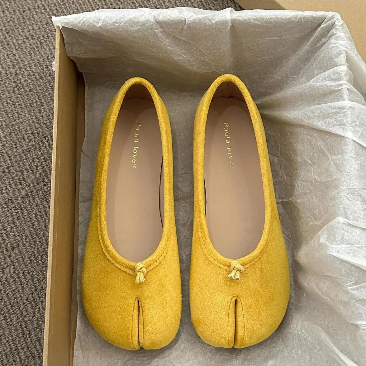 Japanese Style Tabi Ninja Shoes Women Cozy Leather Flats Split Hoof Toe Loafers Femme Mary Jeans Mocasines Ladies Ballerina Shoe