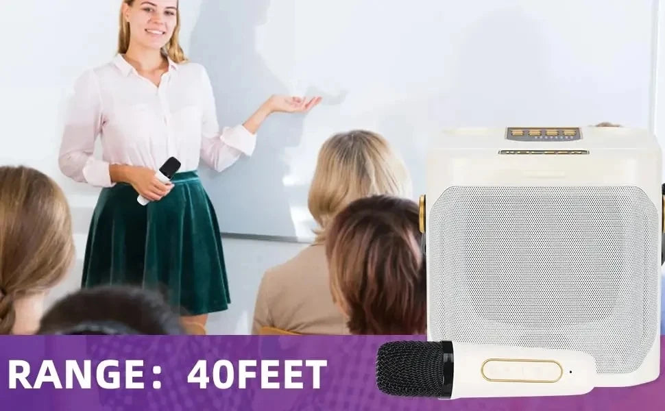 Wireless Subwoofer Portable Powerful Karaoke Bluetooth Speaker With Microphone Sound Box Music Machine High Power Caixa De Som