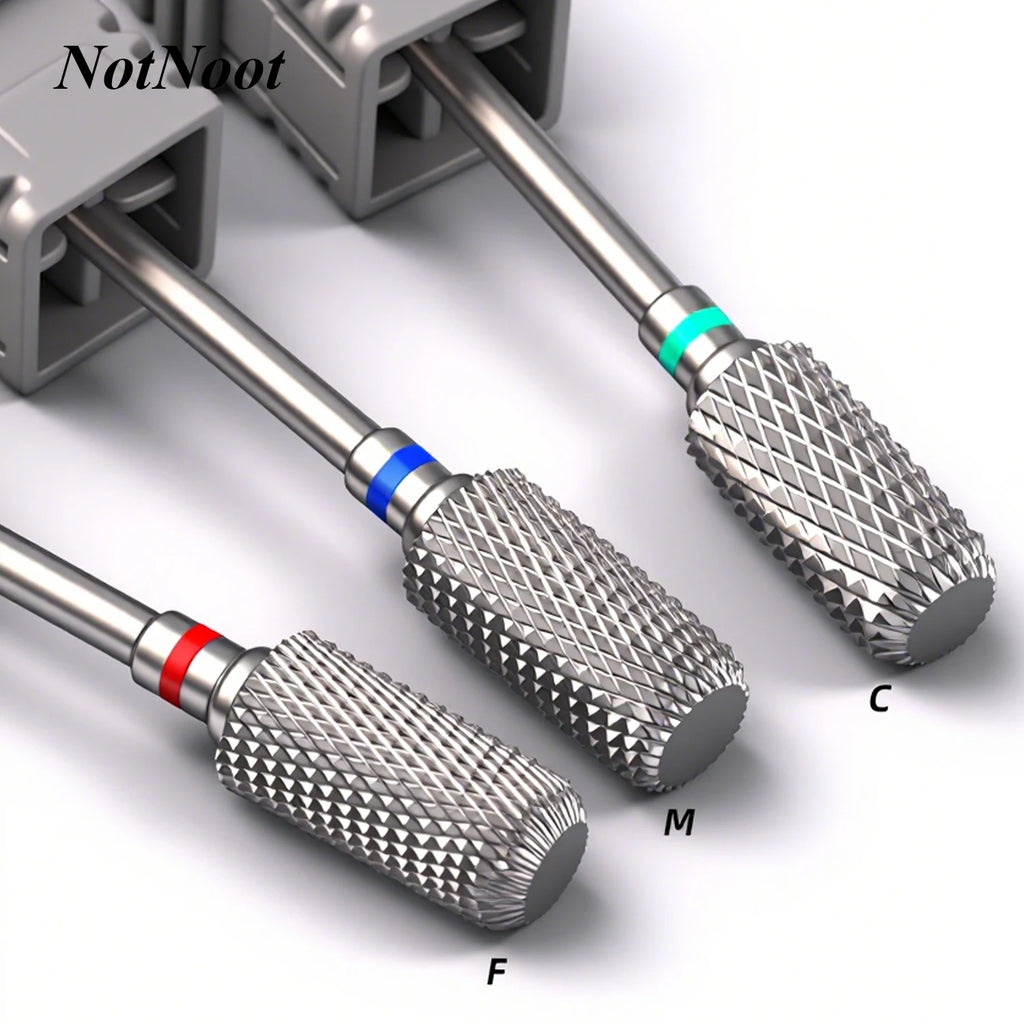 NotNoot Carbide Acrylic Nail Drill Bit Professional Efile Barrel Nail Bits 3/32" Electric File Manicure Art Polishing Remove Gel