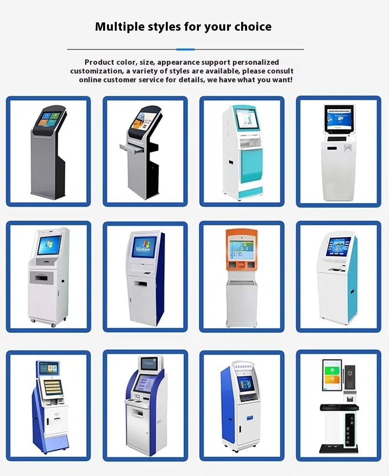 Hot selling：High Compatibility Indoor Self-Service Payment Kiosk Printer SDK 21.5/23.8/27/32/43 Inches Check-in/Out Touch Screen