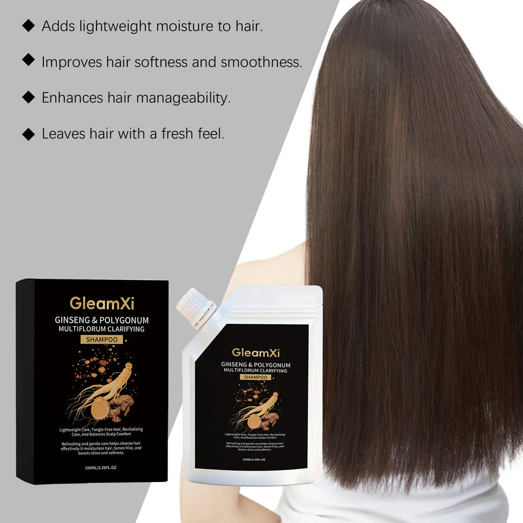 Ginseng and He Shou Wu Shampoo - Moisturizes Hair, Gentle, Smooth, Lightweight, Protects Hair, Refreshing