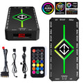1 To 9 Ports 3 in 1 4 Pin PWM Magnetic Suction Hub with Remote PWM Magnetic Fan Hub Splitter PWM & ARGB Hub Splitter for PC Case