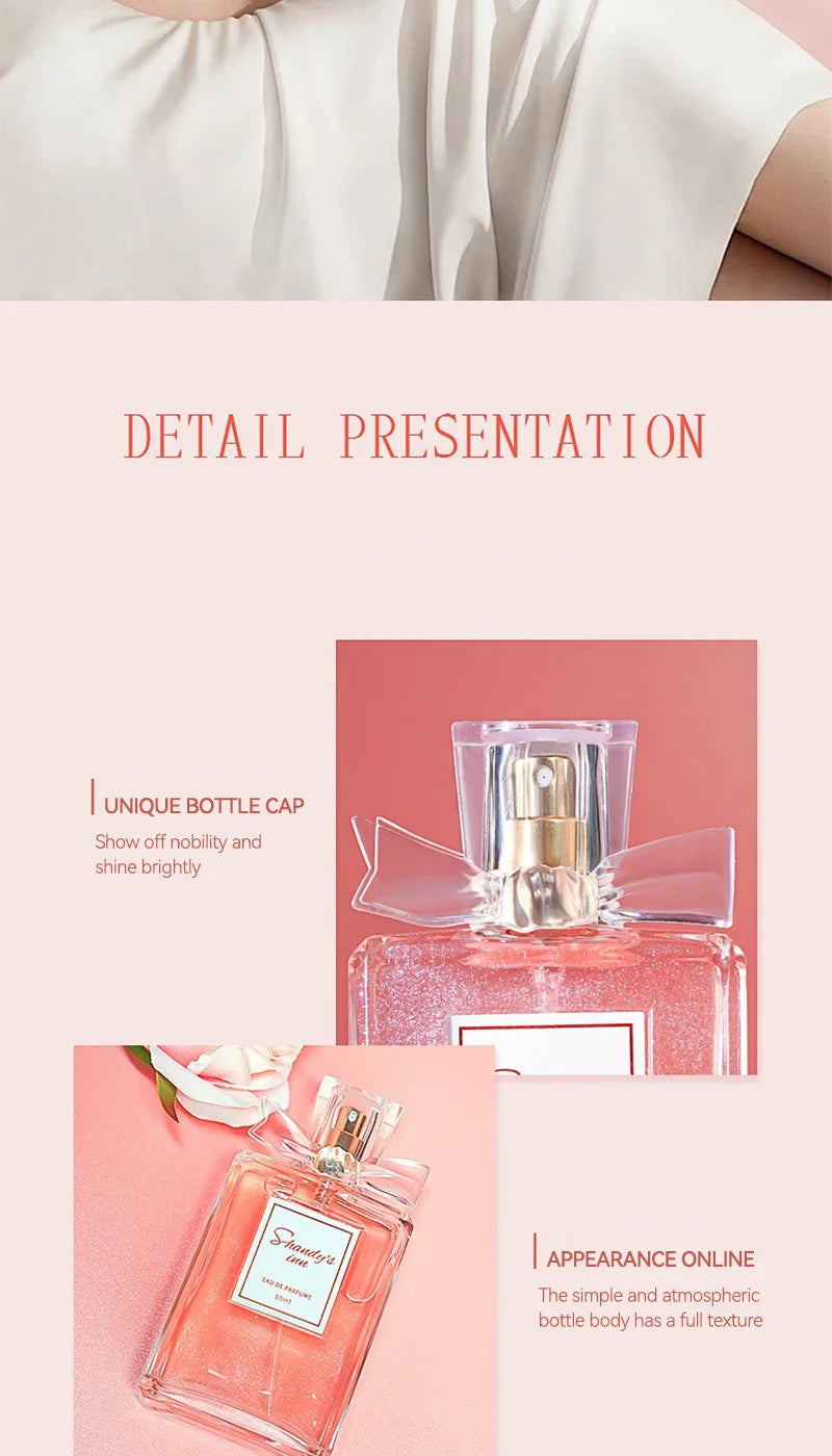 Rose Women Perfume Long Lasting Fresh Eau De Parfum 50ml Elegant Floral Daily Wear Original Brand Fragrance Spray For Her