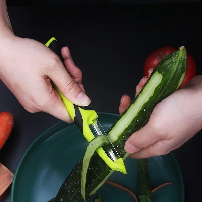 Reusable Kitchen Gadgets Stainless Steel Peeler Fruit Vegetables Cutter Peeling Knife