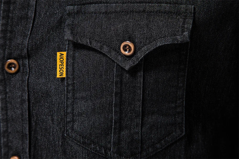 2023 Spring Autumn Y2K Fashion All Match Harajuku Denim Shirt Men Solid Cotton Male Clothes Loose Casual Sport Ropa Hombre Blusa