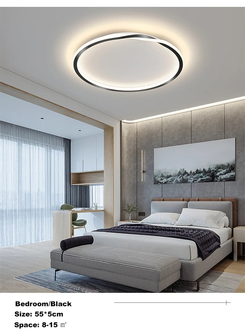 Modern LED Room Decoration Ring Ceiling Light Living Room Bedroom Dining Room Ceiling Lamp Indoor Lighting Decorative Lamps