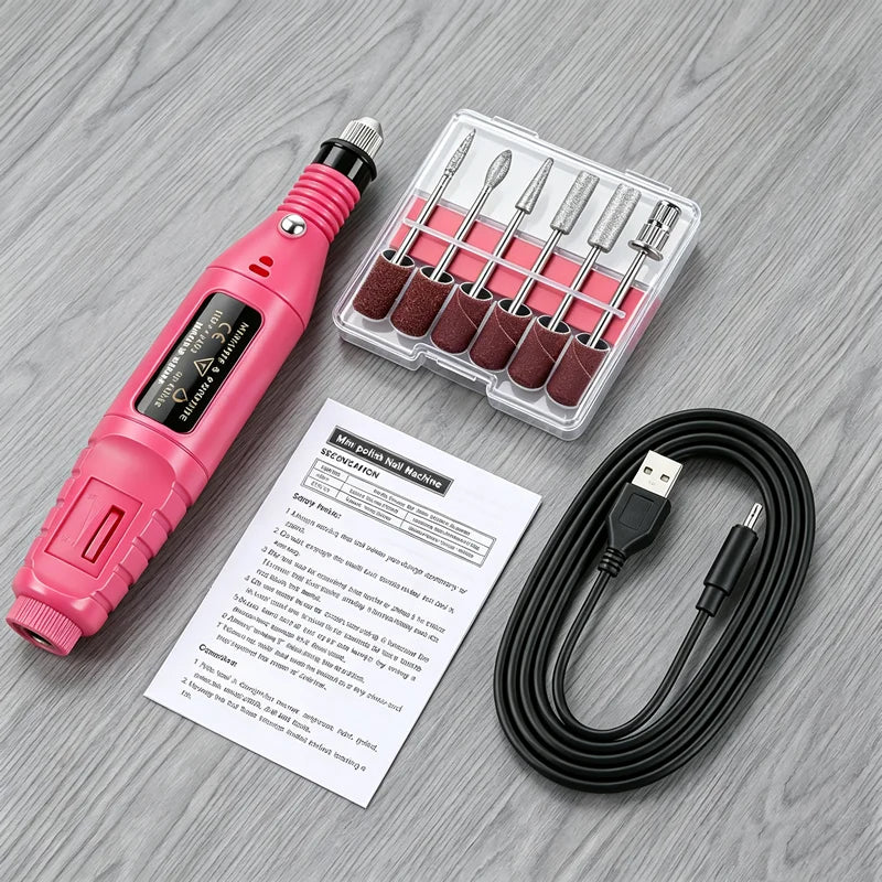Professional Electric Nail Drill Machine Lathe Kit Nail Sander File for Manicure Cutter Set Art Supplies Salon Grinder Tools