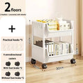 Kitchen Organizer Storage Rack Mobile Snack Toy Trolley Desk Side Book Shelf Rack Wheels
