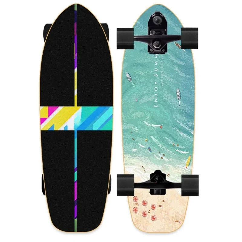 82cm Professional S7 P7 Carver Surf Land Skateboard Highly Smooth Maple Professional Land Surfboard Big Fish Board