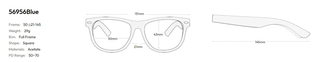 Square Big Frame Acetate Fiber Glasses Optical  Myopia Prescription Glasses Reading Glasses Ladies Customization Photochromic