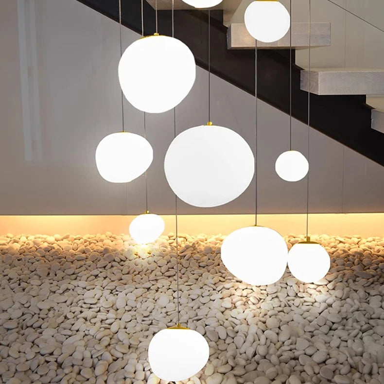 Modern Stair Chandelier Pendant Lights Indoor Lighting Ceiling Lamp Hanging Light LED Chandeliers for Living Room Indoor Lightin