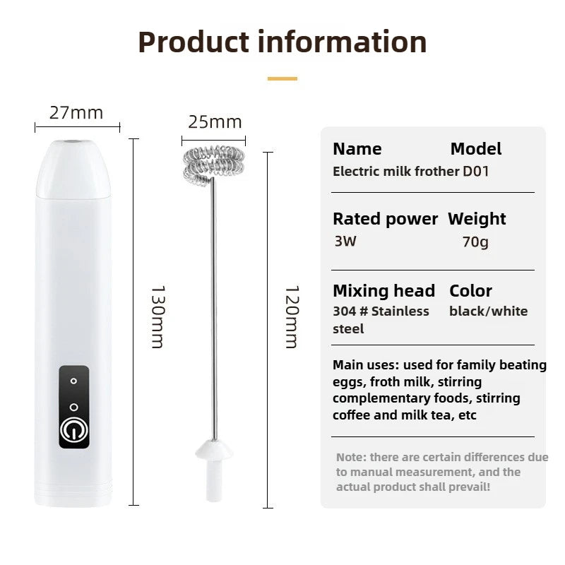 Electric Coffee Milk Frother Handheld Egg Beater Foamer Coffee Maker Electric Blender Mixer Mini Portable Blender Kitchen Tool