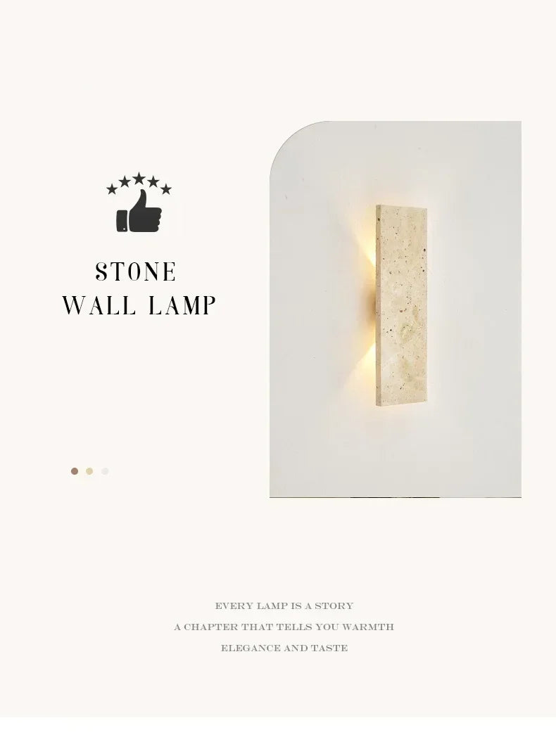 Outdoor Waterproof Wall Lamps Strip Natural stone Wall Lights 18W LED Wall Lamp Bedroom Exterior Outdoor Lighting Fixtures