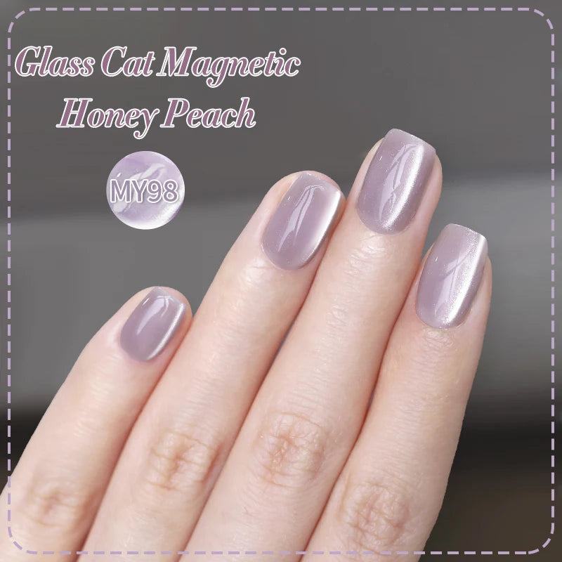 BORN PRETTY 10ml Grey Glass Bead Cat Magnetic Gel Nail Polish Black Nails Nail Art Manicure Semi Permanent Soak Off UV Gel