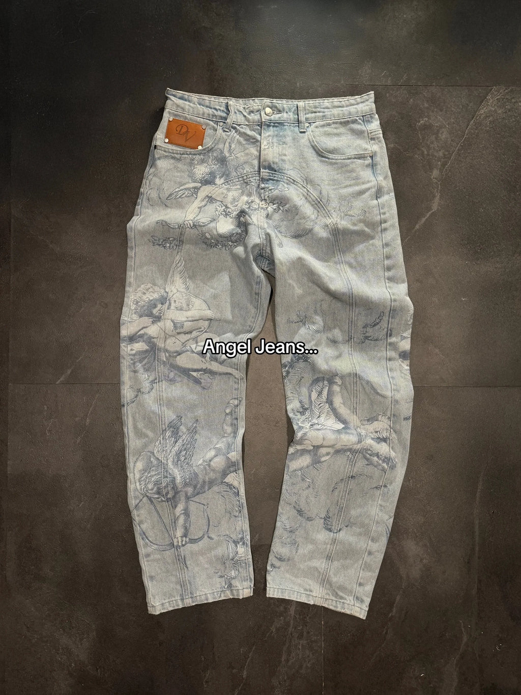 Y2k American Retro Star Ripped Jeans Women Two Hollow Out Denim Pants Casual Goth Streetwear Wide Leg High Waisted Baggy Jeans